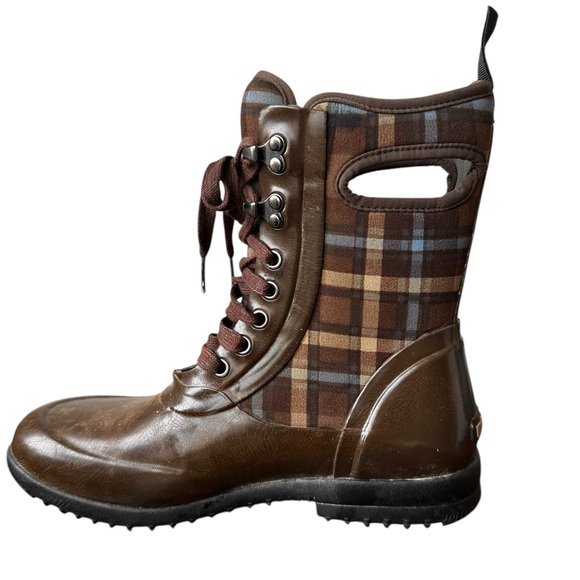 BOGS Sidney Lace Wellie Plaid Women’s Boots - Picture 9 of 16